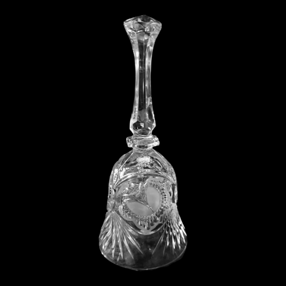 Vtg 60's Echt Bleikristall Bell. 24% Lead Crystal Floral W. Germany Hand Cut